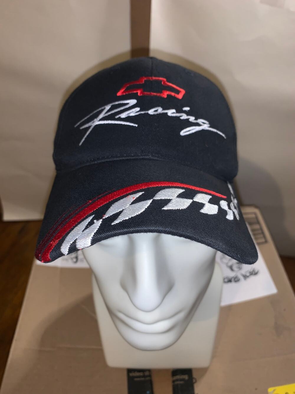 NASCAR Chevrolet Racing Hat Black H3 Sportgear Embroidered Strapback Cap